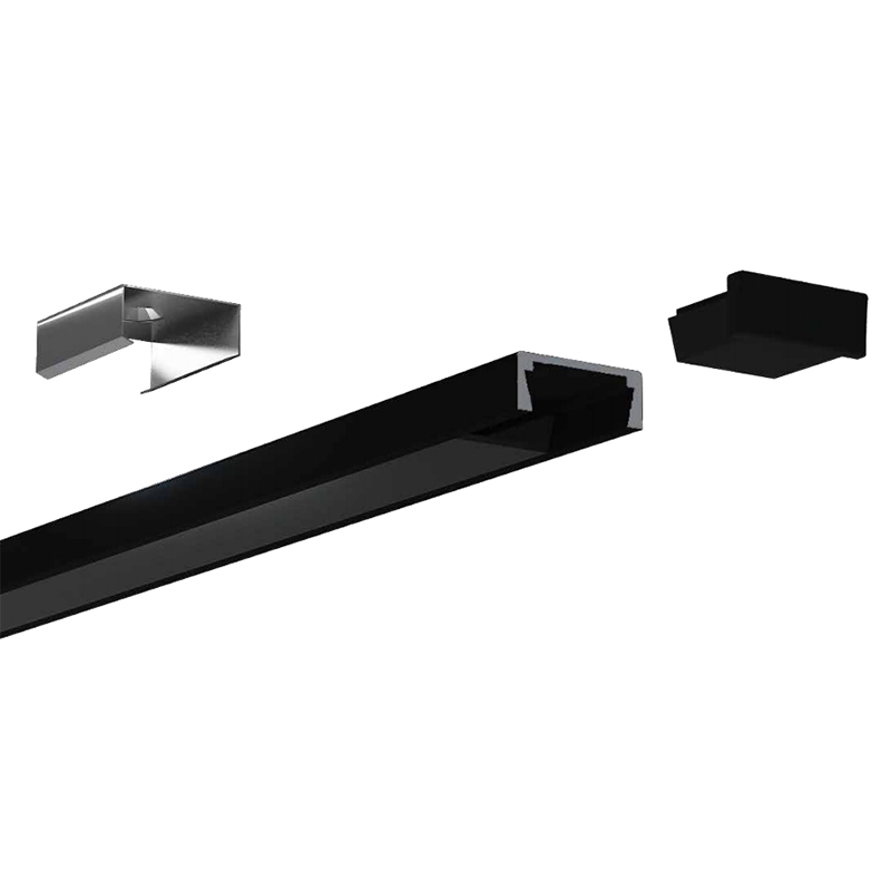 LED Light Channel Black Aluminum Profile For 10mm 2216 LED Strips